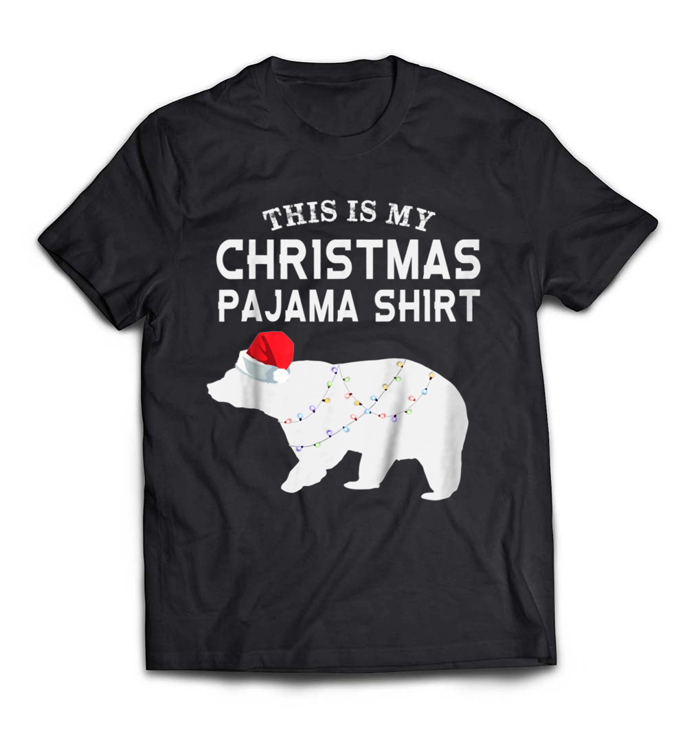 B077WHFY49_Black_Org_This is My Christmas Pajama Shirt Polar Bear Funny T-shirt_resize